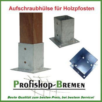 Aufschraubhülse für Pfosten 8x8 cm